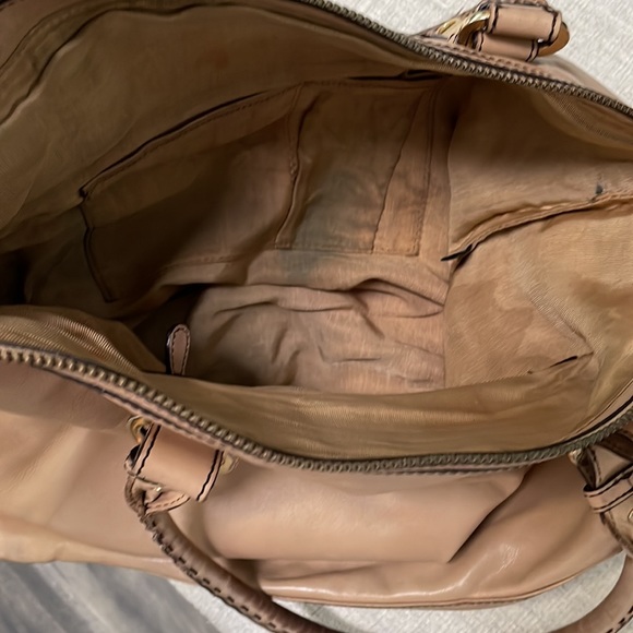 ***XL Badgley Mischka Leather Bag bought it here used twice & stored - Picture 11 of 12